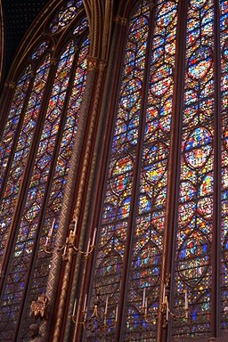 The windows of Sainte Chapelle, Paris